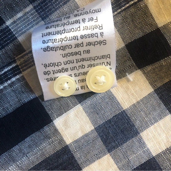 Joseph Abboud Men's Plaid Shirt - 100% Cotton Modern Fit Blue and White - Picture 7 of 10